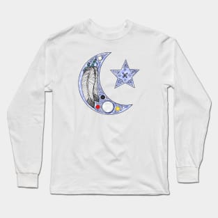 Feather Moon Long Sleeve T-Shirt